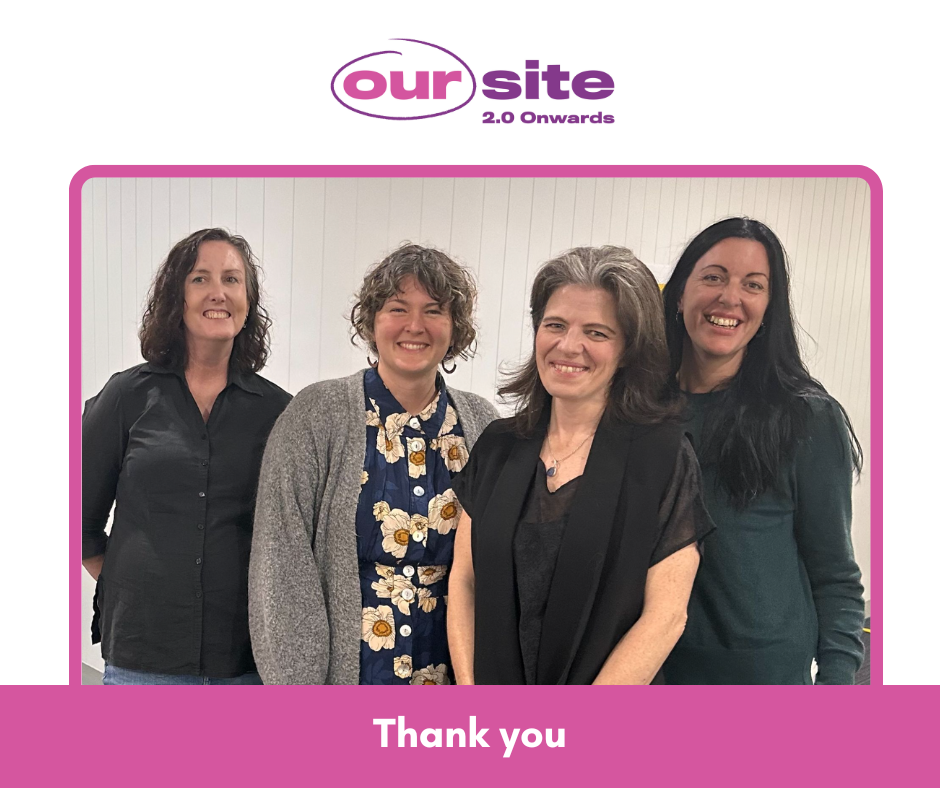 the Our Site team in Brisbane, Erica, Zoe, Justyna, and Sarah.